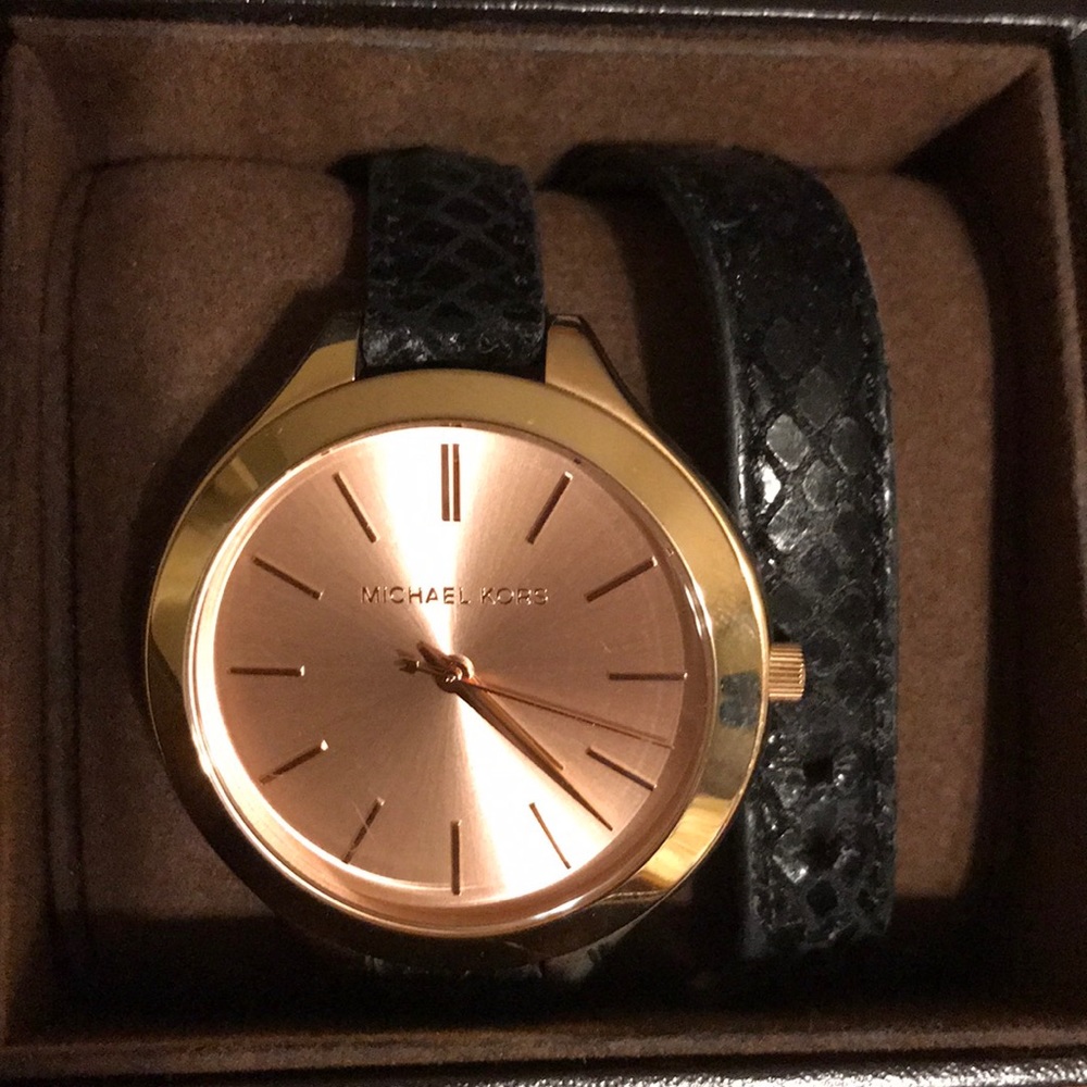 Michael Kors black wrap watch